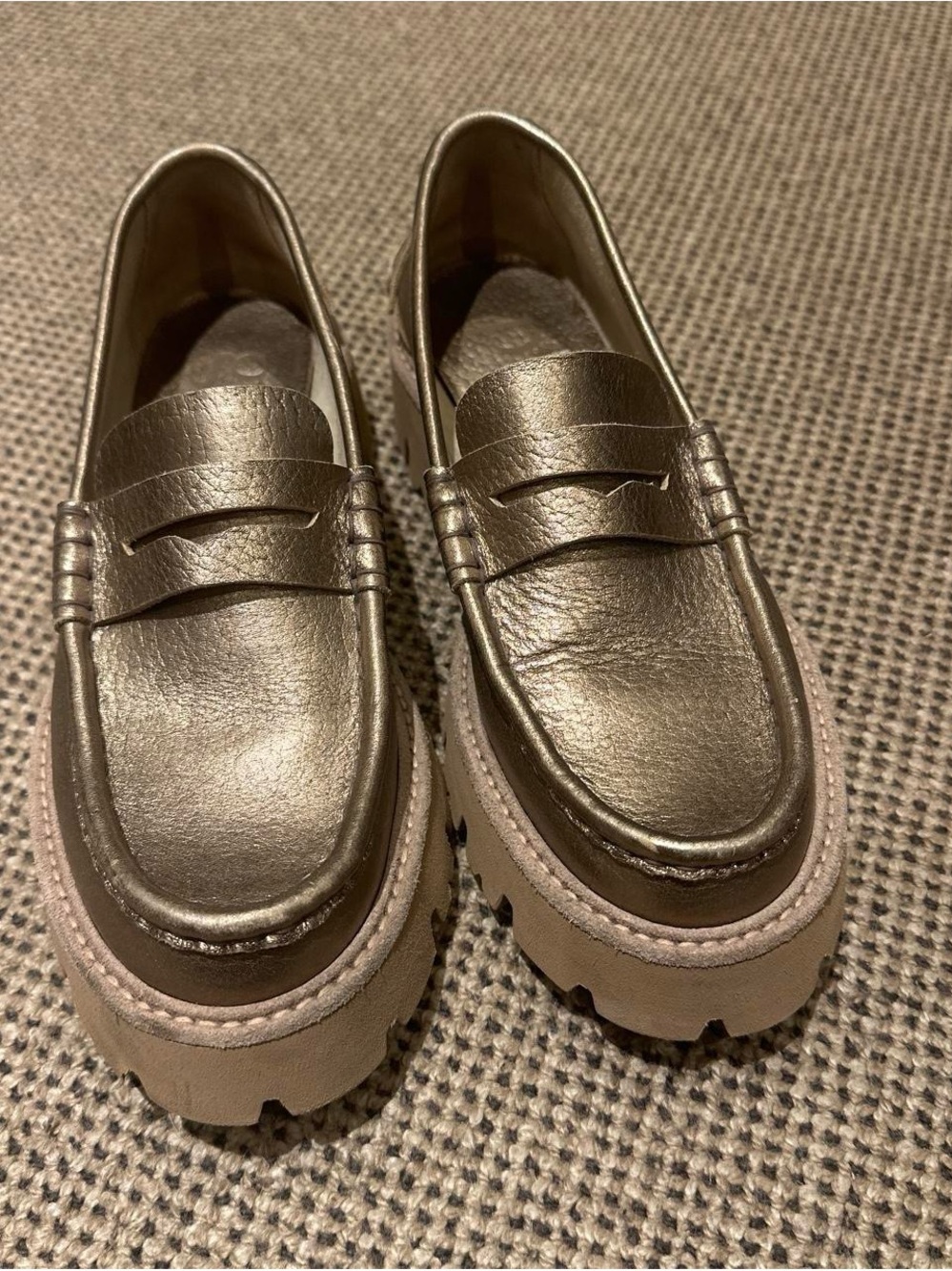 Gold Pedro Garcia Loafers
